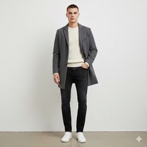 Kenneth Cole Reaction Men's Slim Fit Jeans Dark Wash Black Minimalist Core 34x32